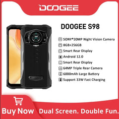 DOOGEE S98 Rugged Phone 6.3"LCD FHD Display Dial Rear G96 Octa Core 8+256GB 64MP Camera SmartPhone 6000mAh Phone Shopping111