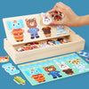 Image of QWZ Little Bear Change Clothes Children's Early Education Wooden Jigsaw Puzzle Dressing Game Baby Puzzle Toys For Children Gift Shopping