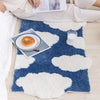 Image of Tufting Long Bedside Rug Soft Plushy Clouds Mat Carpet Bathroom Floor Pad Bedroom Doormat Aesthetic Home Room Winter Warm Decor Shopping