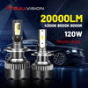 Image of H4 LED Headlight 20000LM 120W LED H7 H1 H11 H8 H9 9005 9006 HB3 HB4 4300K 6500K 8000K PTF Ice Bulbs Fog Lights 2PCS BULLVISION Shopping