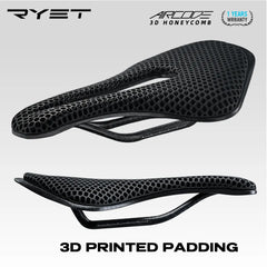 RYET 3D Printed Bicycle Saddle Ultralight Carbon Fiber Hollow Comfortable Breathable MTB Gravel Road bike Cycling Seat Parts Shopping