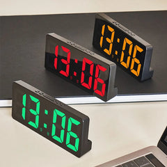 Creative Number Clock Color Nightlight Temperature Calendar Alarm Clock LED Large Number Electronic Clock Backlight Home Decor Shopping