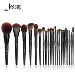 Jessup Makeup Brushes set,3-21pcs Premium Synthetic Big Powder Brush Foundation Concealer Eyeshadow Eyeliner Spoolie Wooden T271 Shopping