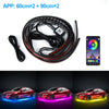 Image of SEAMETAL Car Flexible Underglow Strip Light LED Underbody Remote APP Control RGB Neon Lights Atmosphere Lamp for Auto Decoration Shopping