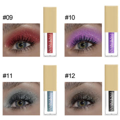 Black Glitter Eyeshadow Shimmer Eye Pigment Nude Makeup Waterproof Festival Eyes Metallic Smokey Eye Shadow Liquid Cosmetics