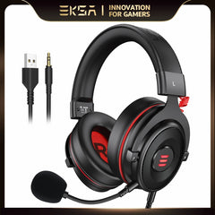 EKSA Gaming Headset Gamer 7.1 Surround & 3D stereo USB/Type C/3.5mm Wired Gaming Headphones with Microphone For PC/PS4/PS5/Xbox Shopping