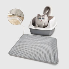 Waterproof EVA Double Layer Cat Litter Box Mat Non-slip Sand Cat Pad Washable Bed Mat Clean Pad Matunder The Cat Litter Box