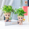 Image of disney Marvel Avengers Groot Mini figure Pen Holder  Flower Pot Anime Toys Action Figure Sitting Groot Christmas Kids Toys Gifts Shopping