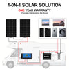 Image of DOKIO 18V 100W Flexible Solar Panels 300W Waterproof Monocrystalline Solar Panel Camping RV Home Charge 12V DFSP-100M Shopping