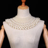 Image of Sexy Women's Pearl Body Chains Bra Shawl Fashion Adjustable Size Shoulder Necklaces Tops Chain Wedding Dress Pearls Body Jewelry Shopping