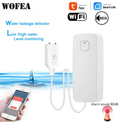 Tuya Smart Flood Leakage Sensor Remote Monitor WiFi Water Overflow Level Detector Water Leak Sensor Security Sound Alarm System Shopping