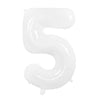 Image of 32/40Inch Cream Color Number Balloons 1-9 Large Digital Foil Helium Ball Girl Kids Adult Happy Birthday Party Decoration Wedding Shopping