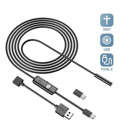 Industrial Endoscope Camera Ip67 Waterproof 5.5mm 7mm 3 In1 For Android Phone Pc Usb Endoscope Camera 6leds Adjustable Shopping