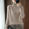 Image of Turtleneck Pullover Fall/winter 2023 Cashmere Sweater Women Pure Color Casual Long-sleeved Loose Pullover Bottoming Women's Shopping