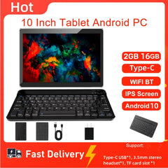 Hot D1019 Android 10 Tablet PC 10.1 INCH 2GB RAM 16GB ROM A133 Quad Core A53@1.5 Ghz 1280 x 800 IPS Type-C WIFI Shopping111