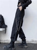 Image of Women Cargo Pants  Harem Pants Fashion Punk Pockets Jogger Trousers With Chain Harajuku Elastics High Waist Streetwear Shopping