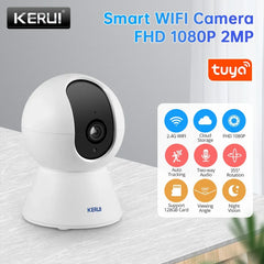 KERUI Tuya Smart Mini WiFi IP Camera Indoor Wireless Home Security AI Human Detect CCTV Surveillance Camera 2MP Auto Tracking Shopping