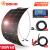 Image of DOKIO 18V 100W Flexible Solar Panels 300W Waterproof Monocrystalline Solar Panel Camping RV Home Charge 12V DFSP-100M Shopping