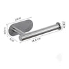 Image of Stainless Steel Paper Towel Holder Adhesive Toilet Roll Paper Holder No Hole Punch Kitchen Bathroom Toilet Lengthen Storage Rack Shopping