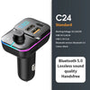 Image of Bluetooth 5.0 FM Transmitter Handsfree Car Radio Modulator MP3 Player With 22.5W USB Super Quick Charge Adapter for Car Shopping