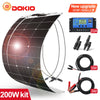 Image of DOKIO 18V 100W Flexible Solar Panels 300W Waterproof Monocrystalline Solar Panel Camping RV Home Charge 12V DFSP-100M Shopping