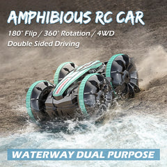 Amphibious RC Car Remote Control Stunt Car Vehicle Double-sided Flip Driving Drift Rc Cars Outdoor Toys for Boys Children's Gift