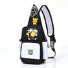 Image of 2023 Children's Shoulder Bag Men's and Women's Chest Bag Canvas Youth Sports Pikachu Crossbody Bag Handbag Chest Belt Waist Bag Shopping