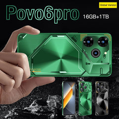 Original Pova 6 PRO 5G Mobile Phone Pro Smartphone 7.3 HD Screen 22GB+2TB 8000Mah  OTG Android13 Dual SIM Face Unlocked Celular