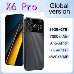 New Global version X6 Pro Smartphone  24GB+2TB 7.3''inches  Android 14 7000mAh 4G/5G Networks Snapdragon 8 Gen 3 50MP+108MP Shopping111