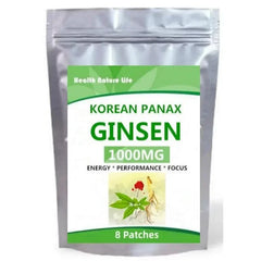 Natural Red Panax Ginseng 8 Energy Patches w/High Ginsenosides for Energy, Performance & Focus Pills for Men & Women Shopping111