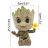 Image of disney Marvel Avengers Groot Mini figure Pen Holder  Flower Pot Anime Toys Action Figure Sitting Groot Christmas Kids Toys Gifts Shopping