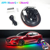 Image of SEAMETAL Car Flexible Underglow Strip Light LED Underbody Remote APP Control RGB Neon Lights Atmosphere Lamp for Auto Decoration Shopping