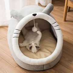 Pet Tent Cave Bed for Cats Small Dogs Self-Warming Cat Tent Bed Cat Hut Comfortable Pet Sleeping Bed Foldable Removable Washable Shopping