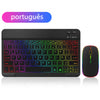 Image of EMTRA Backlit Backlight Bluetooth Keyboard Mouse For IOS Android Windows For iPad Portuguese keyboard Spanish keyboard and Mouse Shopping