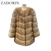 Image of ZADORIN New Luxury Splicing Long Faux Fur Coat Women Thick Warm Winter Fashion Fluffy Faux Fur Jacket Coats for Women Outerwear Shopping