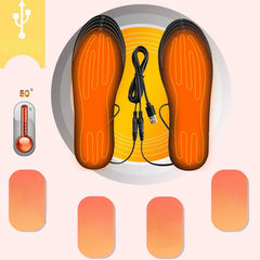 USB Rechargeable Heated Insoles Size 35-46 DIY Customizable Electric Heated Shoes Pad for Outdoor Skiing Winter Foot Warmers Shopping