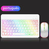 Image of EMTRA Backlit Backlight Bluetooth Keyboard Mouse For IOS Android Windows For iPad Portuguese keyboard Spanish keyboard and Mouse Shopping