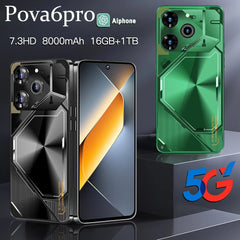 New Cellphones Pova 6 Pro Original 4G 5G Smartphone 7.3HD 108MP Dual Sim Card Smart Mobile Phone 6800mAh Android 14 Cell Phone Shopping111