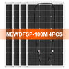 Image of DOKIO 18V 100W Flexible Solar Panels 300W Waterproof Monocrystalline Solar Panel Camping RV Home Charge 12V DFSP-100M Shopping