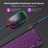 Image of EMTRA Backlit Backlight Bluetooth Keyboard Mouse For IOS Android Windows For iPad Portuguese keyboard Spanish keyboard and Mouse Shopping