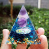 Image of Energy Pyramid Orgonite Reiki Natural Amethyst Ball Healing Crystals Chakra Tool Ornaments Resin Stones Craft Kids Gift Pyramid Shopping