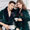 Image of Winter Thick Warm Female Coral Fleece Kimono Robe Lovers Couple Nightgown Bath Gown Sleepwear Men Large Nightwear M L XL XXL 3XL Shopping