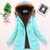 Image of Fitaylor New Winter Women Jacket Medium-long Thicken Outwear Hooded Wadded Coat Slim Parka Cotton-padded Jacket Overcoat Shopping