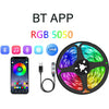 Image of LED Strip Lights RGB APP Control Color Changing Lights with 24 Keys Remote Mode for Room Decoration Bluetooth TV SMD5050 RGB Shopping