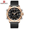 Image of NAVIFORCE Men Watch Top Luxury Brand Man Military Sport Quartz Wrist Watches Stainless Steel LED Digital Clock Relogio Masculino Shopping