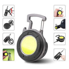 Portable COB Keychain Flashlight LED Mini Work Lights Floodlight Type C Rechargeable Bottle Opener Outdoor Camping Light Shopping