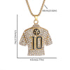 Image of Men and Women Fashion Ice Out Zircon Legend No. 10 Jersey Pendant Necklace Hip-Hop Punk Jewelry Shopping111