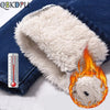 Image of Winter Lambwool Fluff Pencil Jeans Super Warm Women Fleece Lined Skinny Denim Pants Casual High Waist Thicken Stretch Vaqueros Shopping