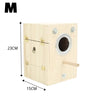 Image of Wood Bird House Nest Birds Breeding Box Bird Parrot Breeding Decorative Cages Pet Accessories Home Balcony Decoration Mating Box Shopping111.com