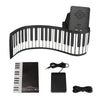 Image of 88 Keys Electronic Piano MIDI &USB Charge Portable ABS Soft Silicone Flexible Keyboard Digital Roll Up Piano with Horn and Pedal Shopping